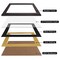 8.5x11 Diploma Frame with Black over Gold Mat or Display 11x14 Document without Mat, UV Protection Acrylic, Mahogany with Gold Beads